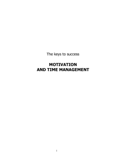 Time management and motivation