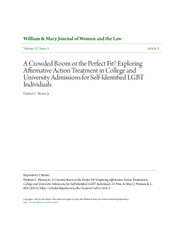 A Crowded Room or the Perfect Fit? Exploring Affirmative Action