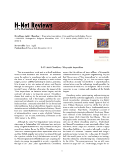 DK Lahiri-Choudhury: Telegraphic Imperialism - H-Net