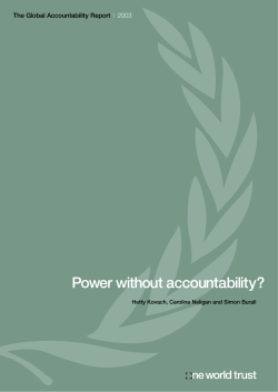 Power without accountability?