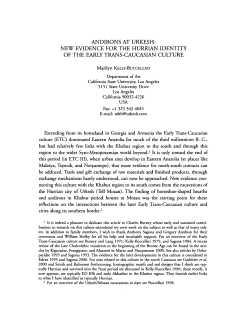 andirons at urkesh: new evidence for the hurrian identity of the early