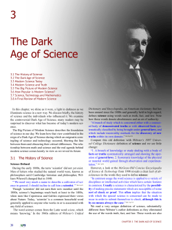 3 The Dark Age of Science
