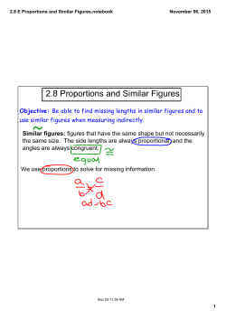 2.8 E Proportions and Similar Figures.notebook