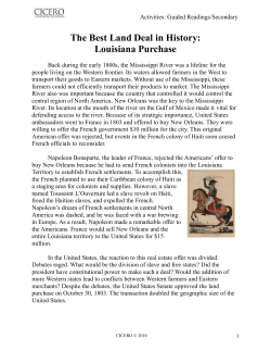 The Best Land Deal in History: Louisiana Purchase