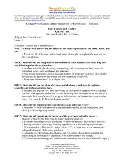 Effects of Earth`s Tilt on Climate