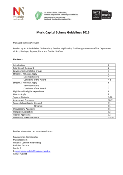 Music Capital Scheme Guidelines 2016