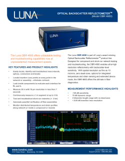 OPTICAL BACKSCATTER REFLECTOMETER