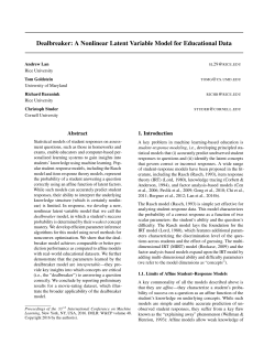 Dealbreaker: A Nonlinear Latent Variable Model for Educational Data