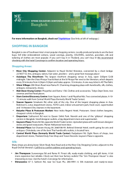 shopping in bangkok - Near East South Asia Council of Overseas