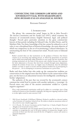 CONNECTING THE COMMON-LAW MIND AND SOVEREIGNTY
