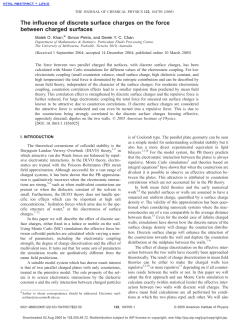 The influence of discrete surface charges on the force between