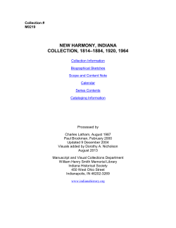 New Harmony, Indiana Collection
