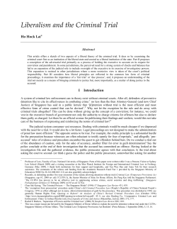 Liberalism and the Criminal Trial