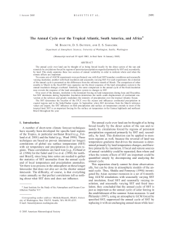 The Annual Cycle over the Tropical Atlantic, South America, and Africa
