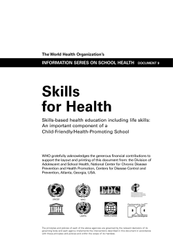 Skills for Health – Skills-Based Health