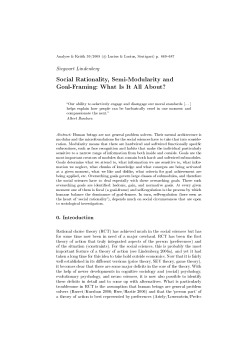 Social Rationality, Semi-Modularity and Goal