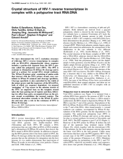 Crystal structure of HIV1 reverse transcriptase in complex with a