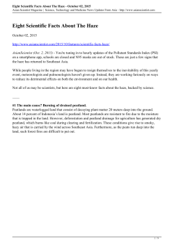 Eight Scientific Facts About The Haze