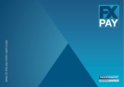 BANK OF IRELAND FXP A Y USER GUIDE