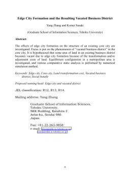 Edge city formation and the resulting vacated business district