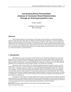 Humanizing Brand Personalities