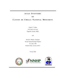Birds - Navajo Nation Department of Fish and Wildlife