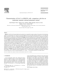 Characterisation of Kv4.3 in HEK293 cells: comparison with the rat