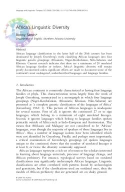 Africa`s Linguistic Diversity - (DDL), Lyon