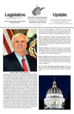 WVRWA Legislative Newsletter #1 2-17-17