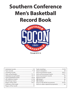 Southern Conference Men`s Basketball Record Book