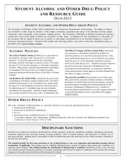 student alcohol and other drug policy and resource guide