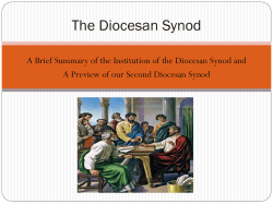 The Diocesan Synod - Diocese of Bismarck