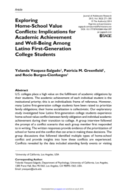 Exploring Home-School Value Conflicts