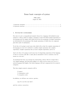 2 Basic concepts of syntax