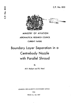 Boundary Layer Separation in a Centrebod