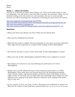 To Kill a Mockingbird Webquest