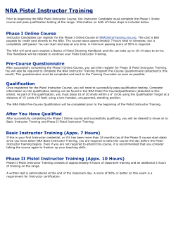 NRA Pistol Instructor Training