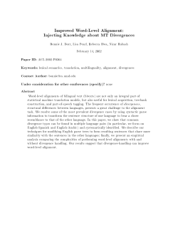 Improved Word-Level Alignment: Injecting