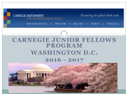 carnegie junior fellows program washington dc 2016