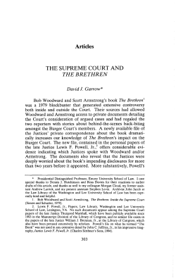 THE SUPREME COURT AND THE BRETHREN