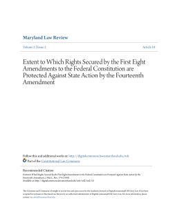 Extent to Which Rights Secured by the First Eight Amendments to