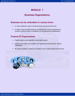 Business Organizations