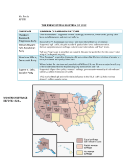 Election of 1912 notes