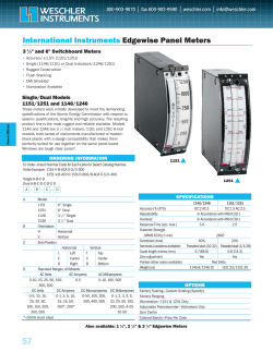 International Instruments Edgewise Panel Meters
