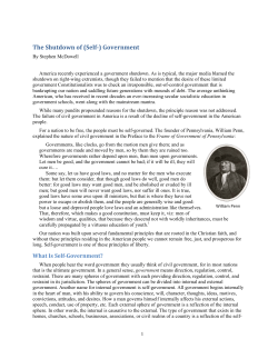 The Shutdown of (Self-) Government