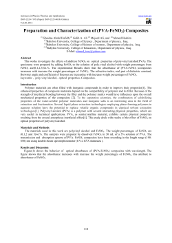 Preparation and Characterization of (PVA