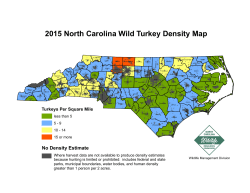 2015 North Carolina Wild Turkey Density Map