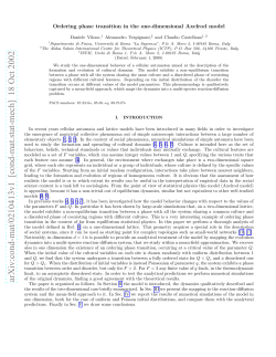 Ordering phase transition in the one