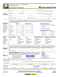 RIC Account Form