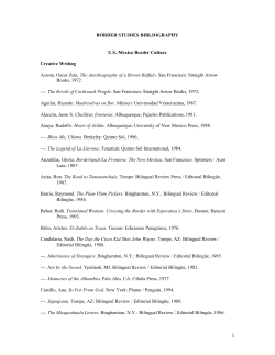 BORDER STUDIES BIBLIOGRAPHY U.S.